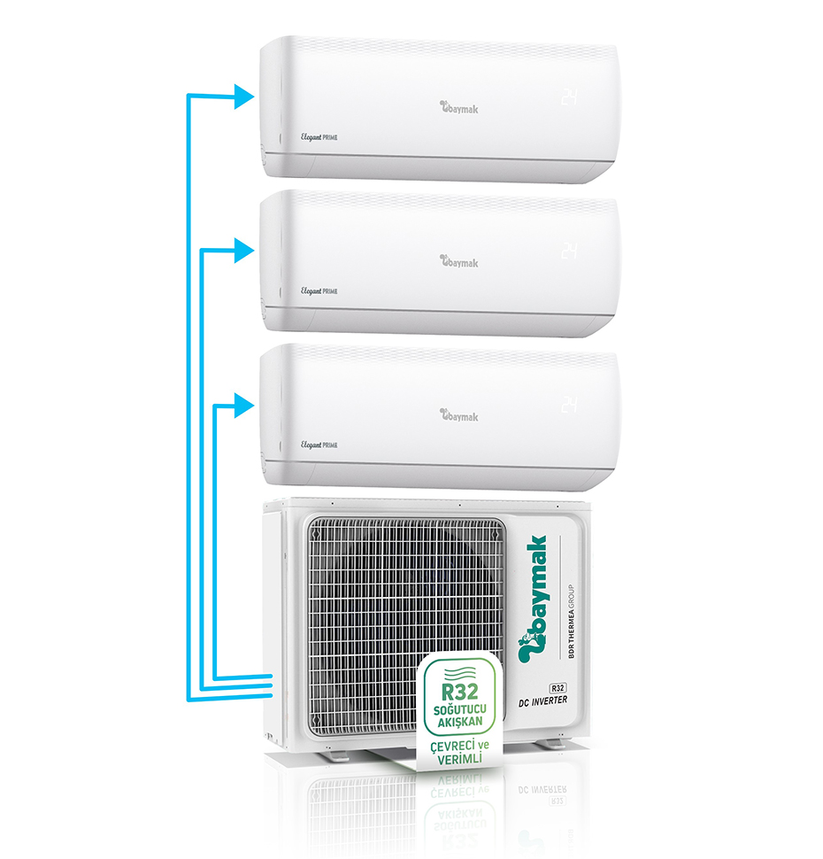 ELEGANT PRIME MULTI DUVAR TİPİ SPLIT KLİMA 1X3